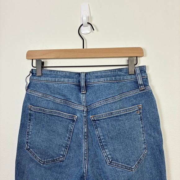 Madewell Curvy Stovepipe Jeans Medium Indigo High Rise Straight Leg 27 Petite - Picture 6 of 8